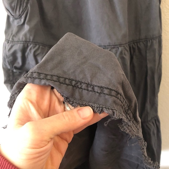 Anthropologie Jenee Tiered Tunic Mini Dress in Gray - Size Medium - Picture 7 of 9